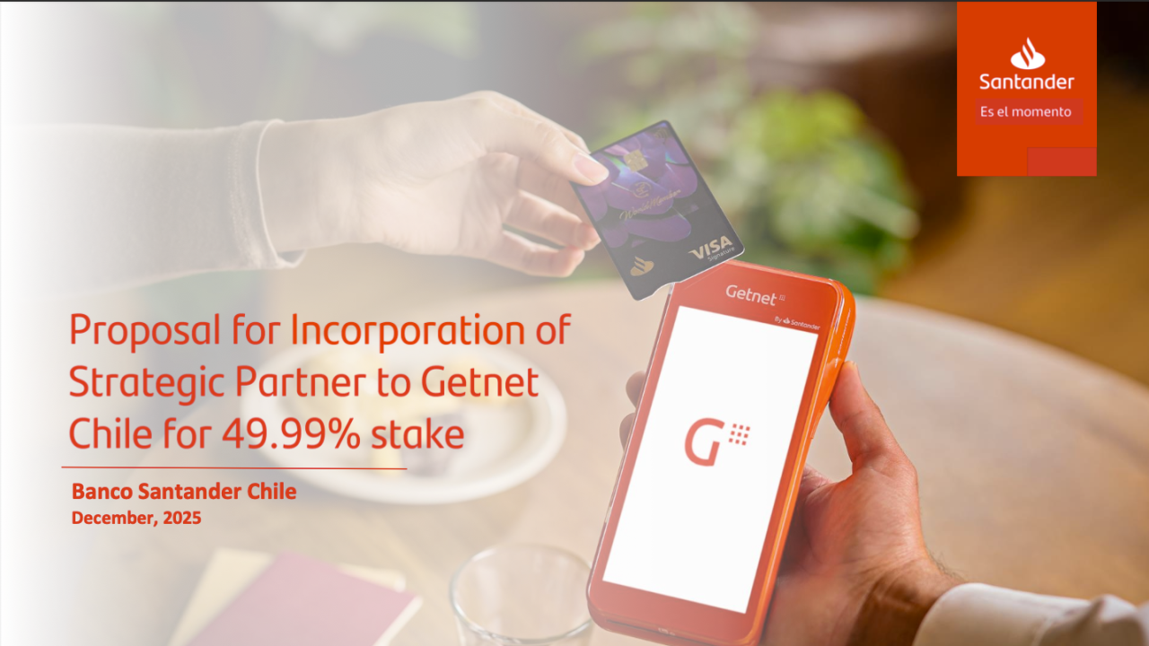 Santander reorganiza Getnet y valora la filial en más de $187 mil millones